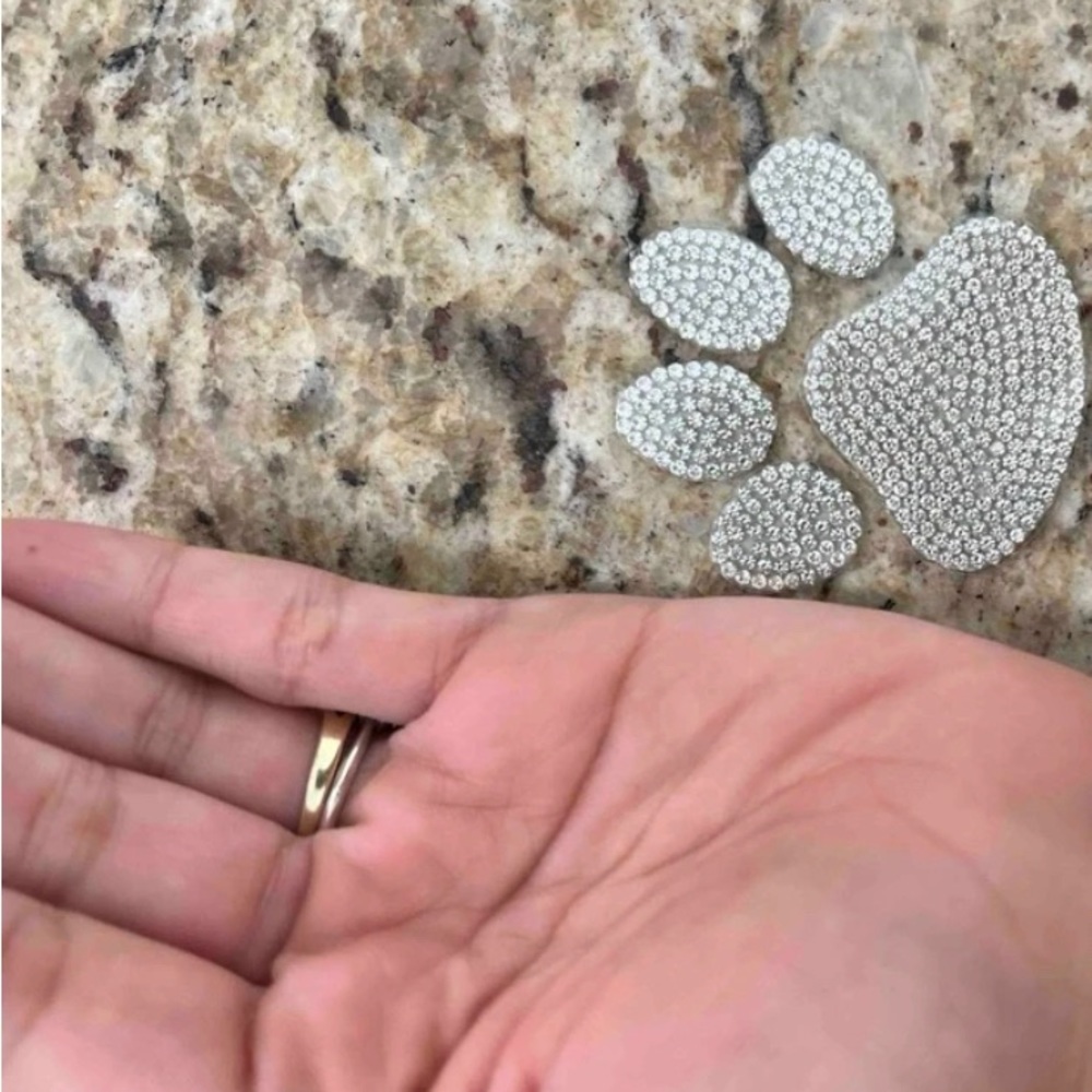 2/$10 Rhinestone Paw Print Decal - Picture 4 of 7
